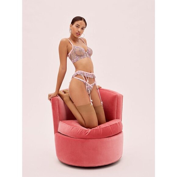 💕FOR LOVE AND LEMONS💕 Berry Garter Belt ~ Lavender Medium M NWT - Picture 7 of 16